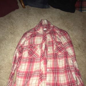 Croft and barrow pink flannel shirt